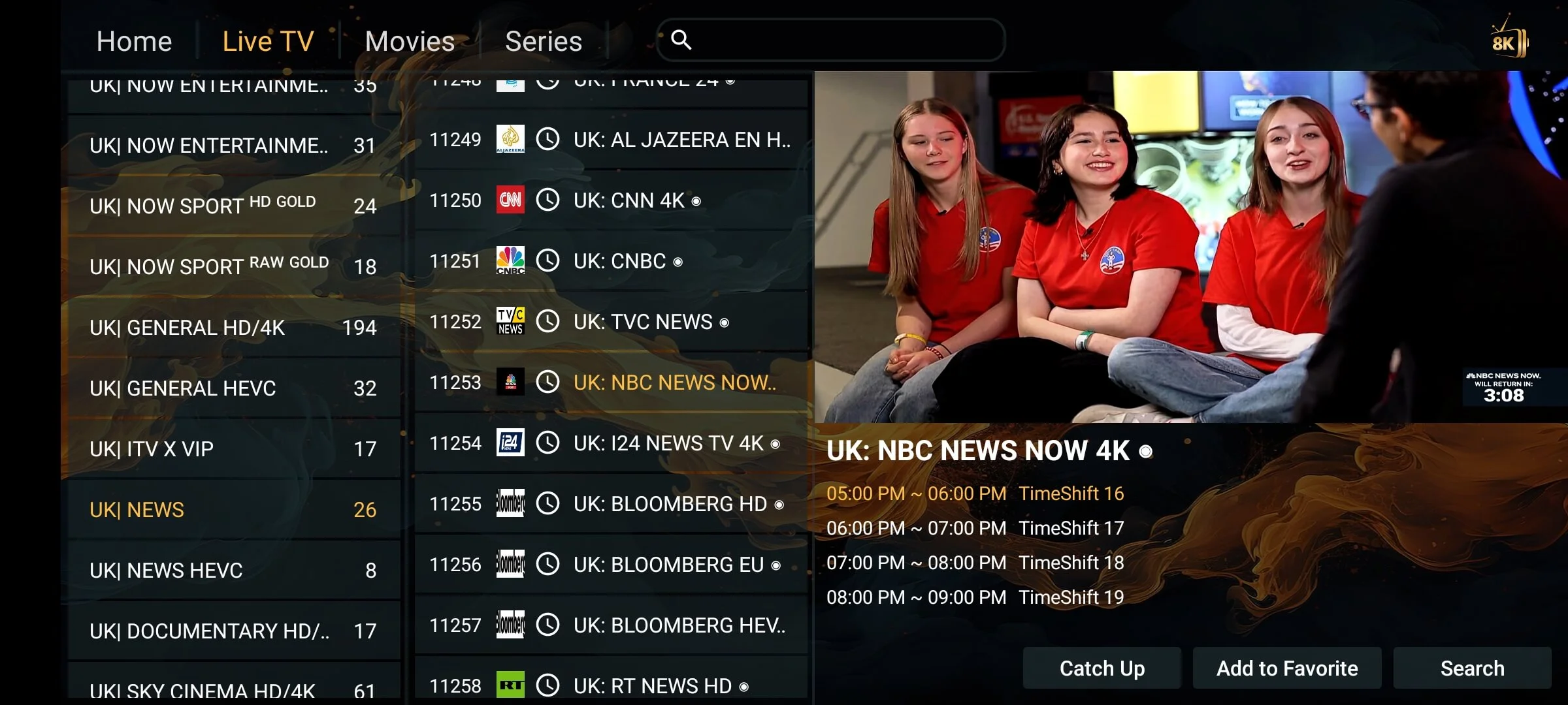 Channel management interface resellers use to provision TVStrong customer lines